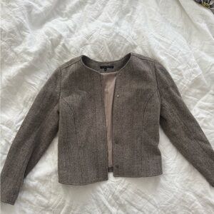 Theory Brown Tweed Blazer
